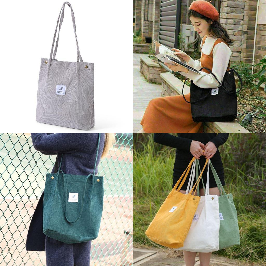 Fashionable Ladies Travel Messenger Handbag Made Of Soft Corduroy Material