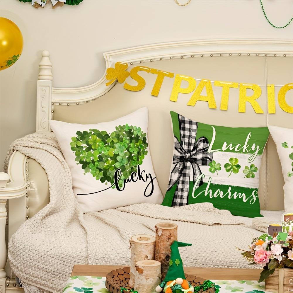 St. Patrick's Holiday decoration pillowcase is suitable for home room sofa cushion cover friend gift