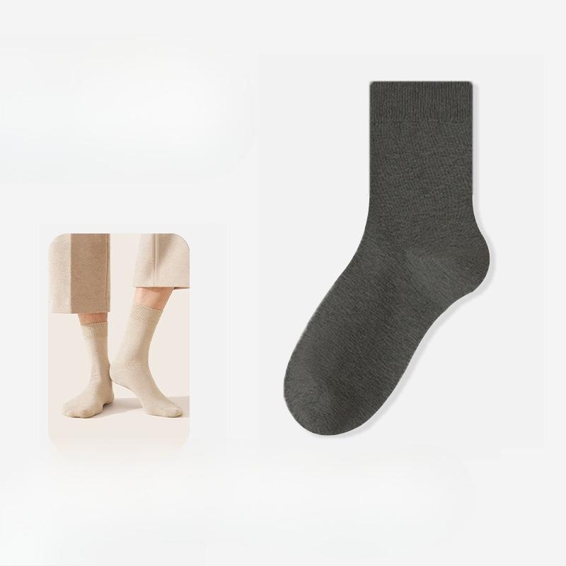 Men's Autumn Pure Cotton Anti-odor Boneless Sports Mid Calf Socks