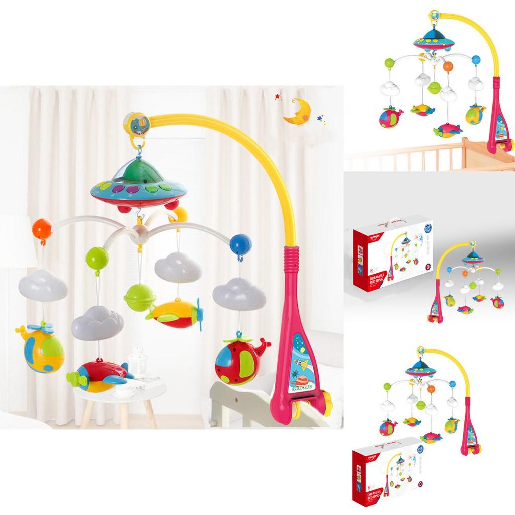 Interactive Baby Crib Mobile Hanging Toy Rotating Soothing And Developmental