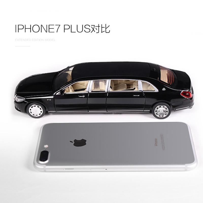 1/32 Toy Car Benz Maybach S650 Extended Edition Metal Toy Alloy Car Diecasts & Toy Vehicles Car Model Light Sound Toys for Children