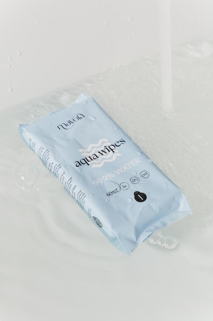 Wet wipes with oats 99.9% water plastic-free 60 pcs Mayola