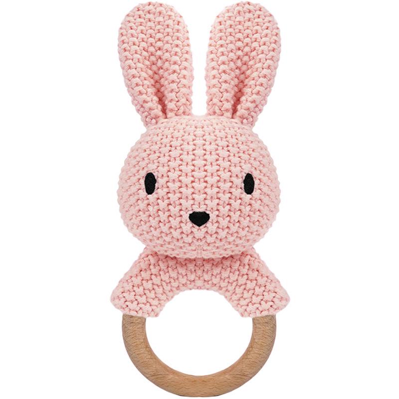 Handcrafted Crochet Rattle Rabbit Doll – Baby Teething & Soothing Toy