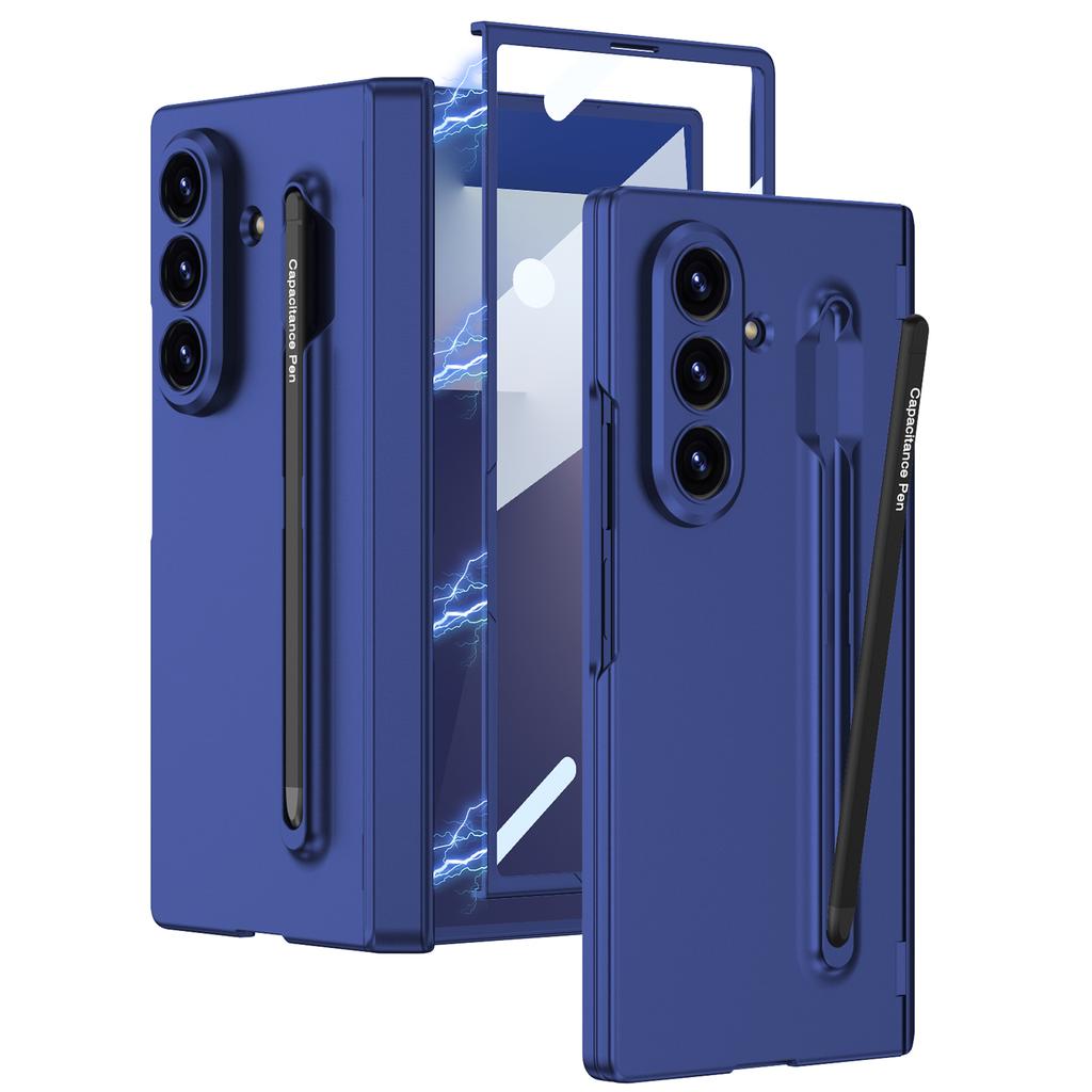 GKK For Samsung Galaxy Z Fold7 5G Case with Stylus Magnetic Hinge Protection PC+Tempered Glass Phone Cover