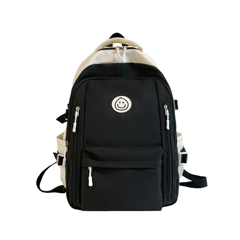 Summer New Solid Color Large Capacity Backpack Street Trend Student Fresh Outdoor Double Shoulder Backpack