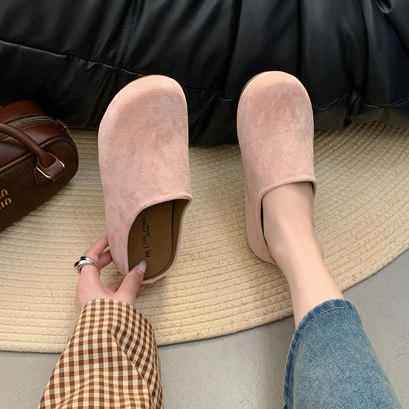 Fashion 2025 Spring Summer New Women’s Shoes Fashion Non Slip Flat Shoes Soft Sole Slip on Comfortable Casual Half Drag Shoes for Women