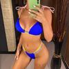 Sexy Micro Thong Neon Bikini Female Swimsuit Women Swimwear Two-pieces Bikini Set High Leg Cut Bather Bathing Suit Swim