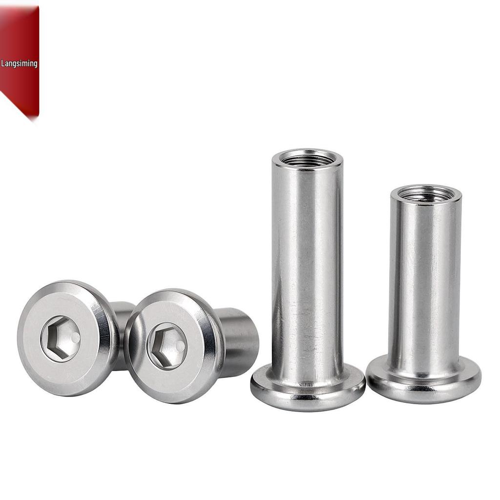 Montaje de tuerca hexagonal de acero inoxidable 304 con cabeza avellanada plana biselada con doble bloqueo