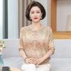 Yalu Mother's New Chinese Style Cotton Long-Sleeve T-Shirt