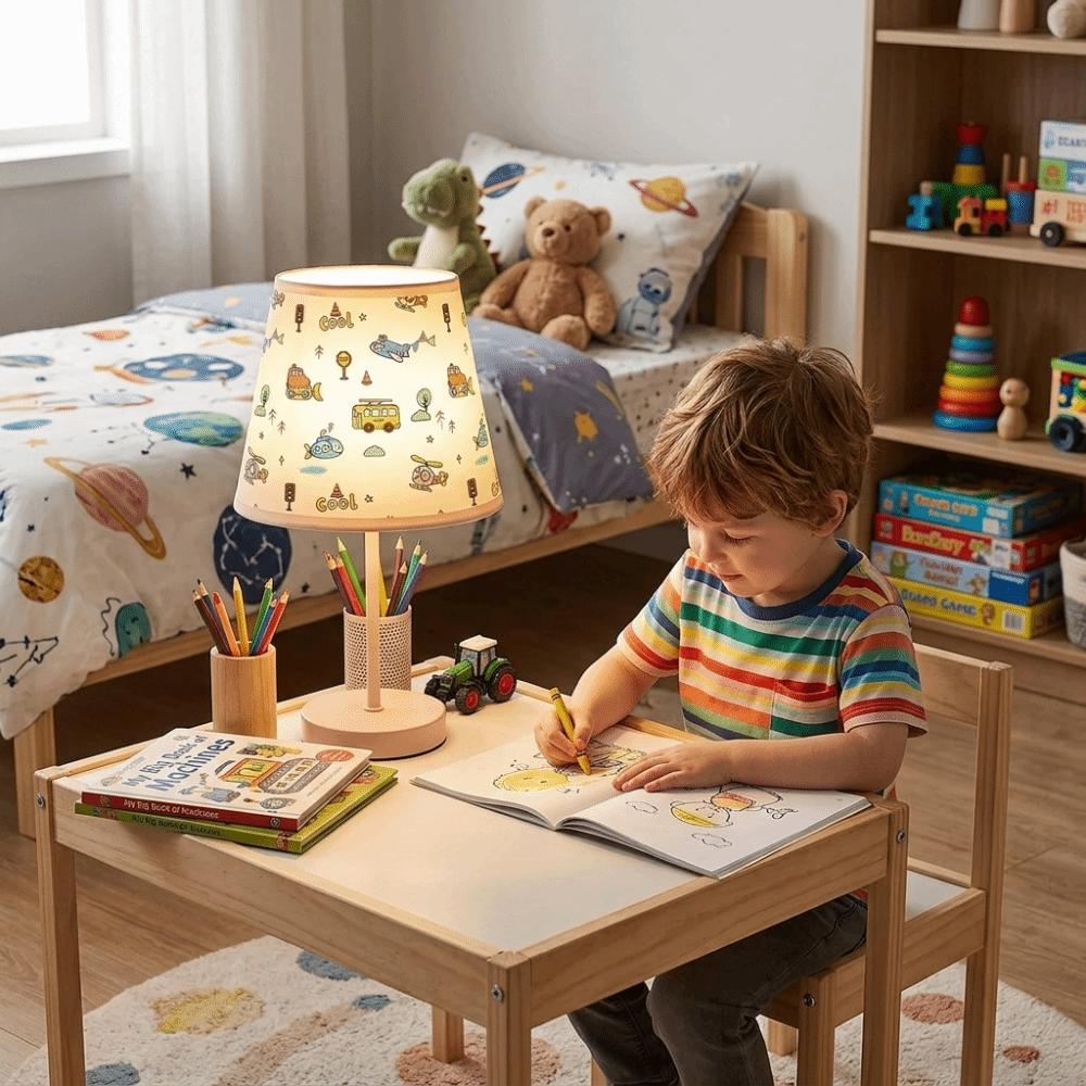 Weicher Stoff Kinder Nachtlicht Leichtes Material Nachttisch Schreibtischlampe Stoff Tischlampe Nachttisch
