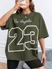Los Angeles 23 Cotton Print Tee Shirt Original Loose Comfortabletshirt Individual Casual Soft Tee Top Aesthetic Fashion T-Shirt