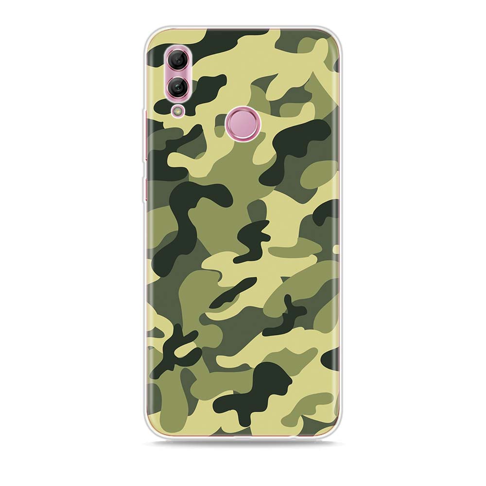 Armádní kamuflážní maskovací silikonový kryt pro Honor 30 30S 30i 9 10 9A 9C 9S 9N 10i 10X 9X Lite Pro 5G pouzdro na telefon