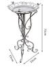 European Retro Wrought Iron Bird and Flower Stand for Garden or Balcony