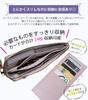 Linle Women's Long Wallet, Large Capacity, Genuine Leather, Thin, Slim, Easy to Use, Brand Name, Includes Card Case, L-Shaped Zipper, Enamel, Stained