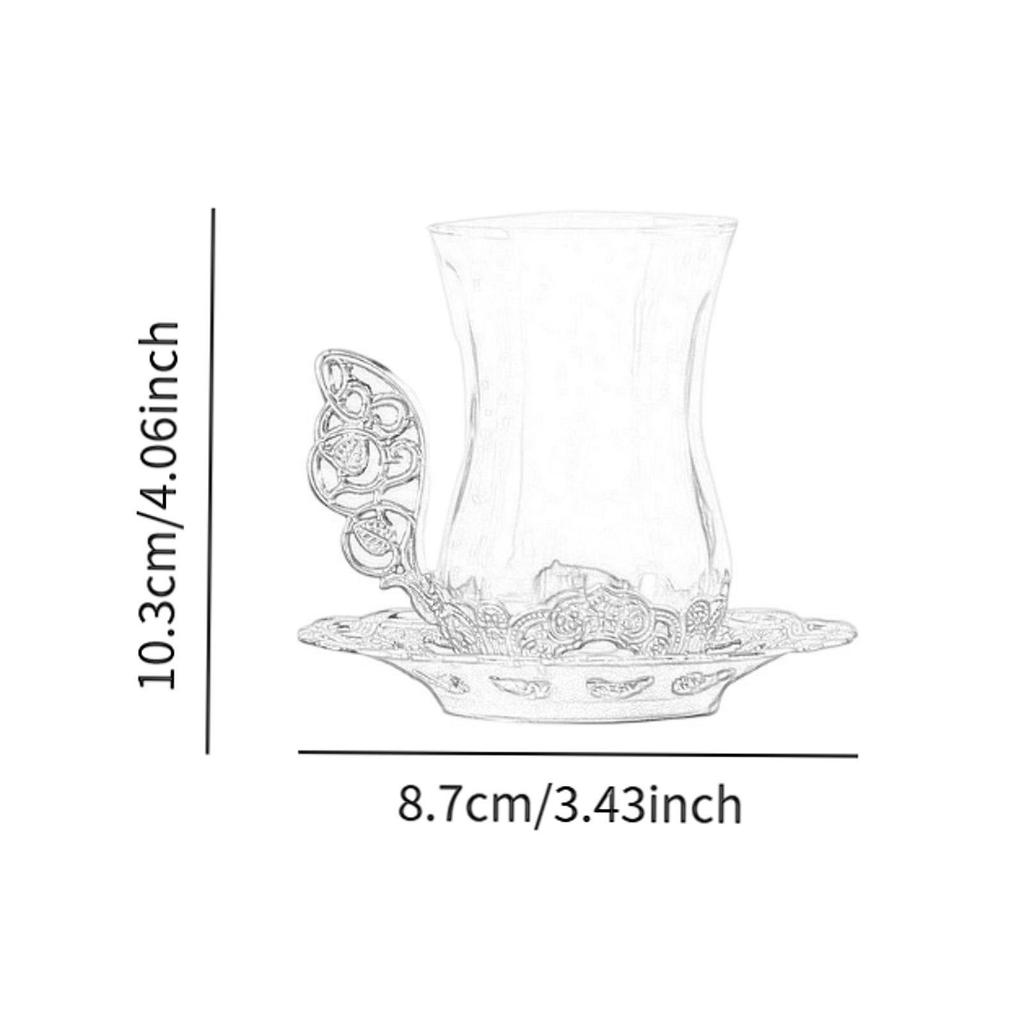 Flower Tea Cup Enamels Handmade Glass Coffee Cup for Mom Mothers Day Teacher