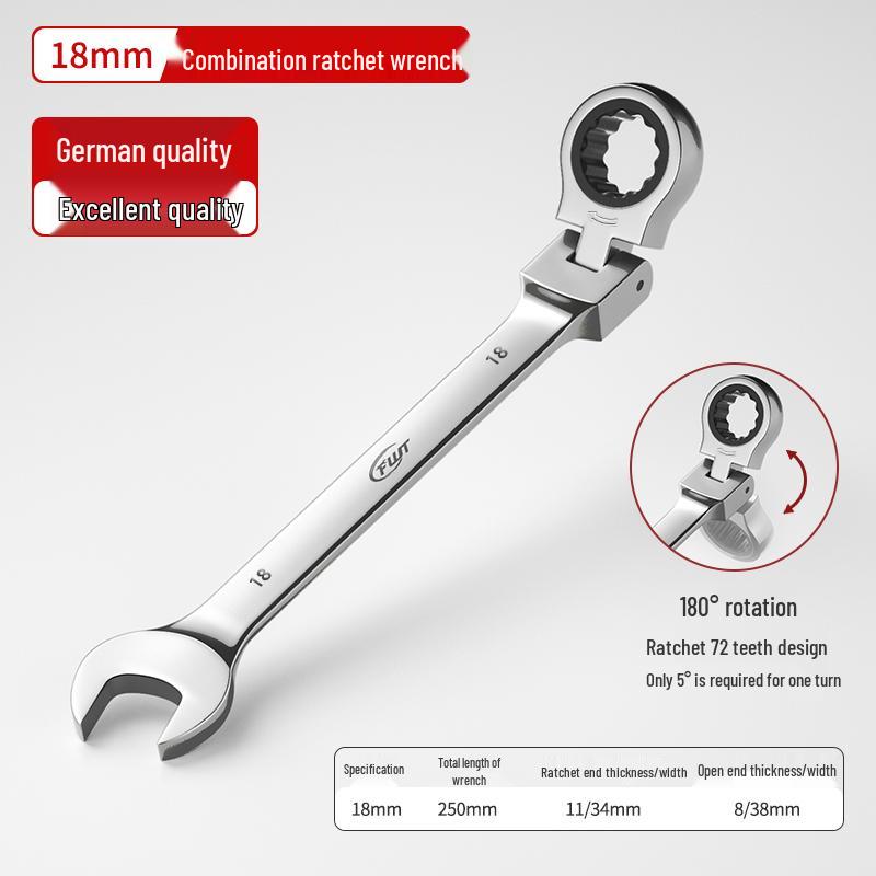 Reversible Double Head Ratchet Wrench Set for Automotive Repair