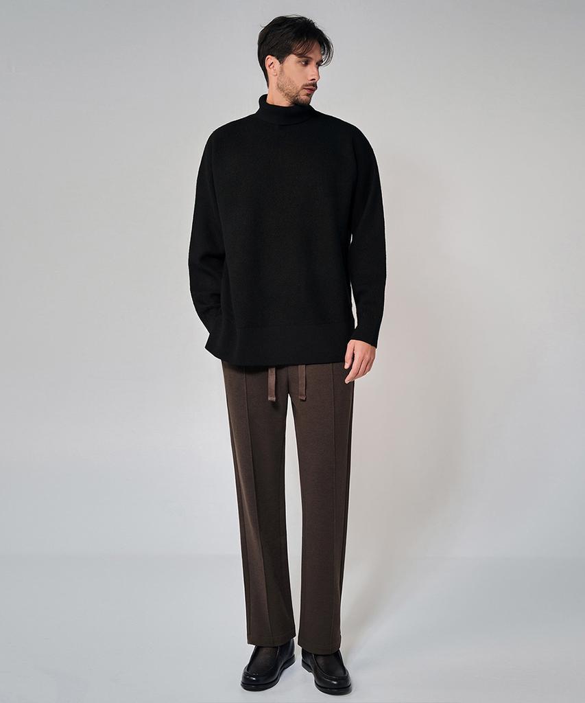 PAVOE Oribo Wool Turtleneck Knit_Black