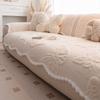 Cream Style Plush Sofa Cover Winter  New Soft Comfortable Thickened Fixed Non-Slip One-Piece Decoration Sofa Cover Cushion