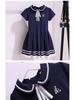 Japanese-Style Doll Collar Short Sleeve Princess Dress for Girls, Ages 12-15