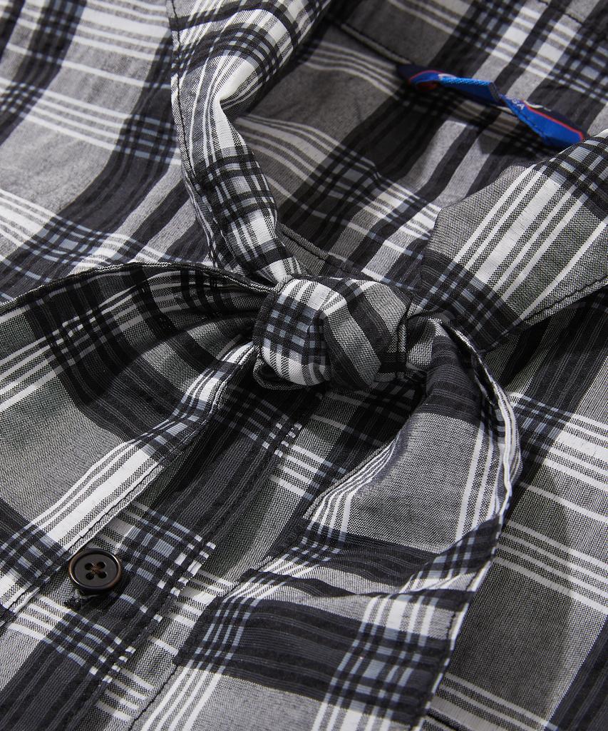 Penfield Sheer Check Straight Dress Black_Fs1Ws02F