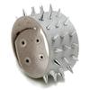 Men's Punk Leather Bracelet with Three-Row Spike Rivets