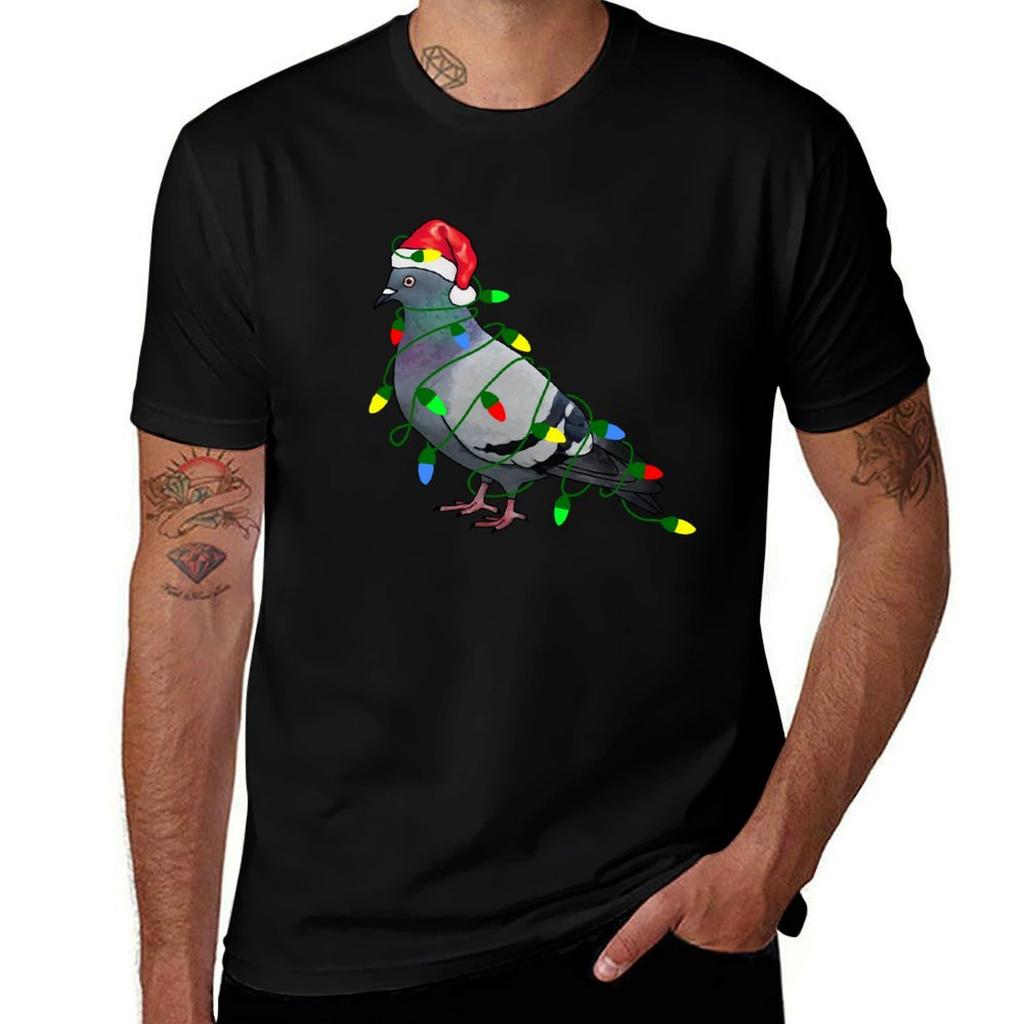 Festive Pigeon T-shirt Essential T Shirt Man Tshirt T Shirt For Man 100 Percent Cotton T-shirt