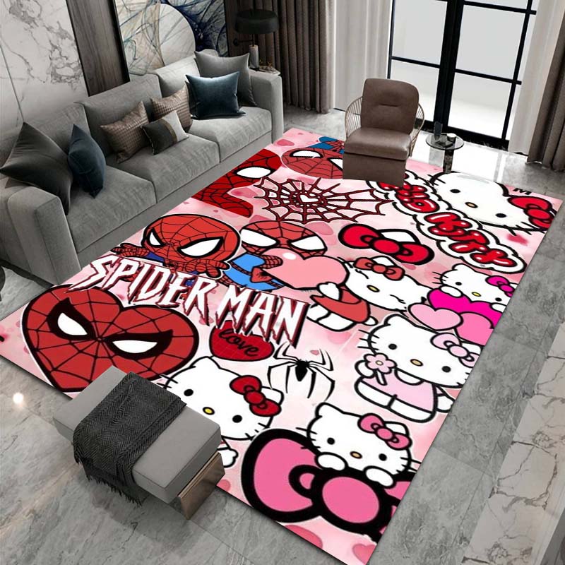 3DHello Kitty Cartoon Character Non-slip Rug for Living Room, Suitable for Bedrooms, Playrooms, Sofas, Home Decor Doormats.6