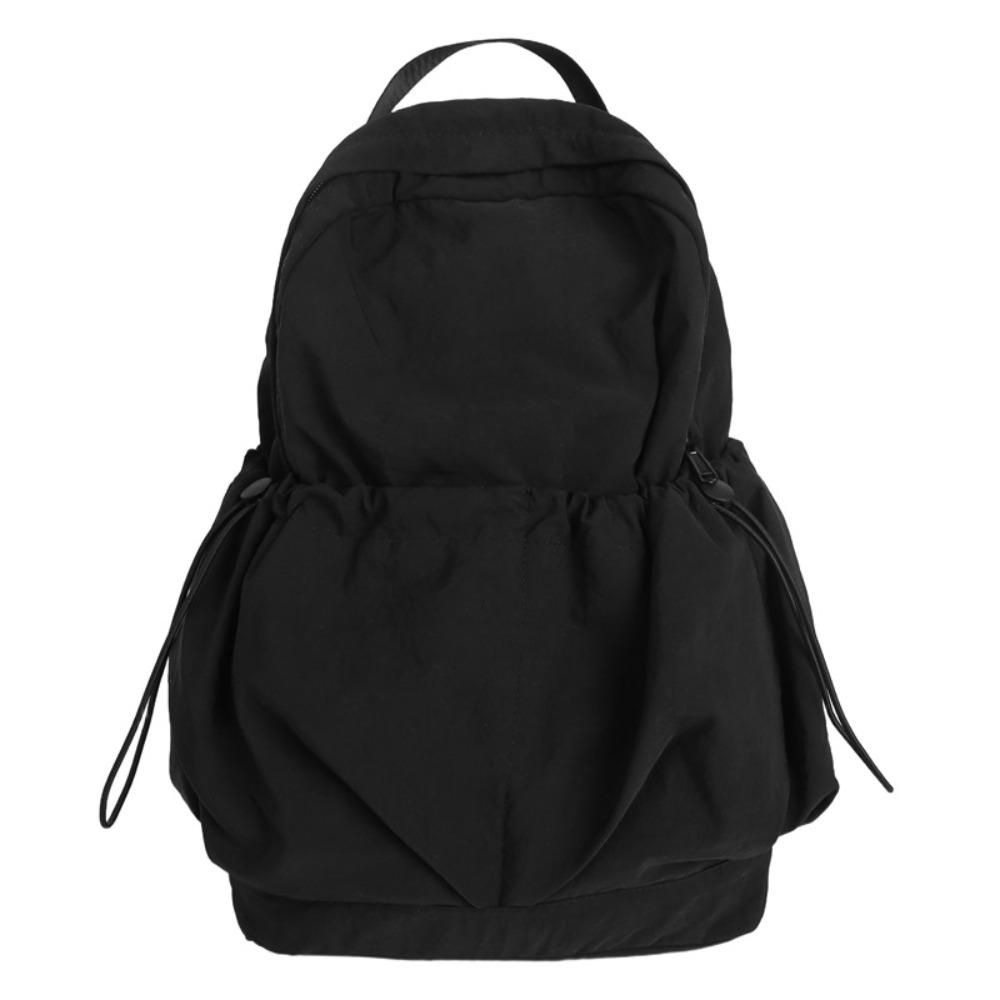Small Pack Sport Nylon Backpack Korean Style Casual Backpack Solid Color Shoulder Bag  Gift