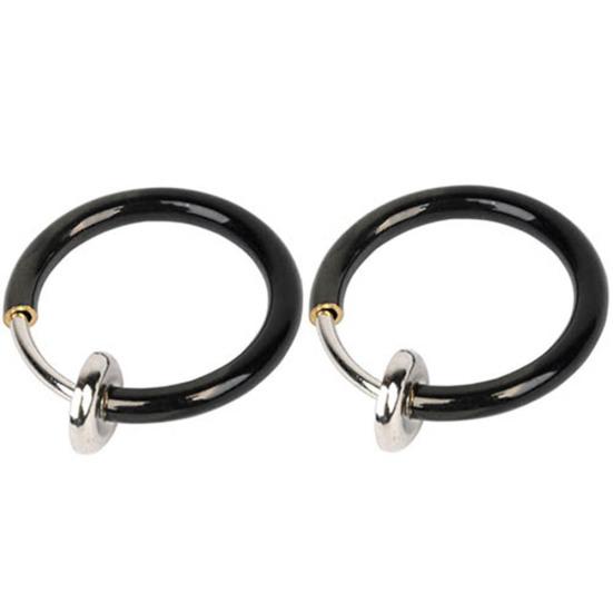 Spring Nose Septum Ring Earrings Two False Clips Non-Perforated Jewelry For Men And Women