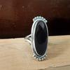 Black Onyx Big Oval Gemstone Ring, Solid 925 Sterling Silver Ring, Handmade Ring, Designer Ring, Gift For Her