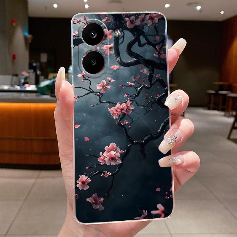 Phone Case For Redmi Turbo 5 / Poco X8 Pro 5G Fundas Capa Butterfly Bow Protective Casing Transparent Soft Silicone TPU Cover
