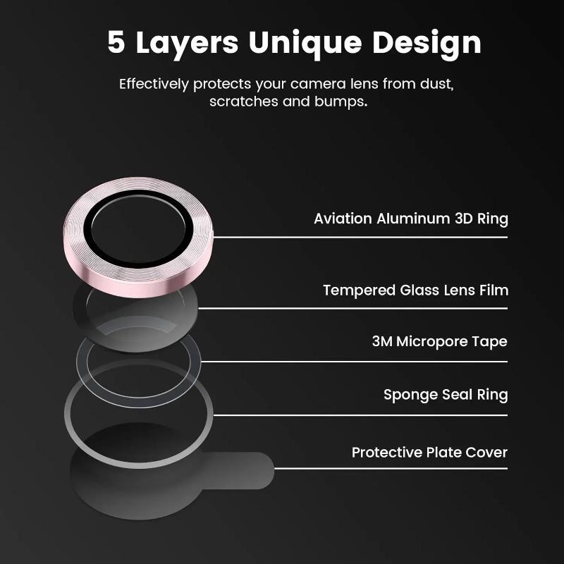1 Set HD Metalen Camera Beschermfolie Voor IPhone 17 16 15 14Plus 13 Pro Max Krasbestendig Gehard Glas Lensdop Telefoon Accessoires