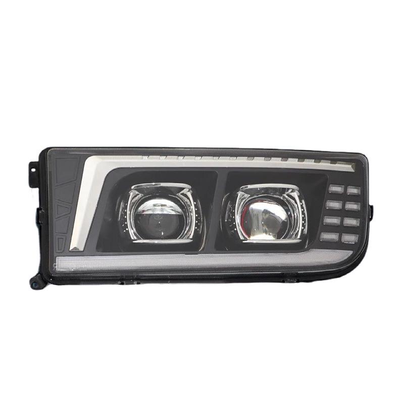 Dual-Lens LED Headlight Assembly with DRL for Mercedes-Benz Actros Axor MP1 Heavy Trucks