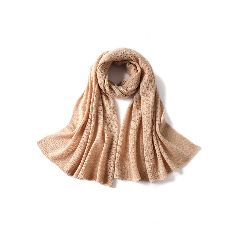 G·TENNA Women's Hollow-out Solid Color Wool Scarf
