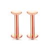 Pack of 6 16G Crystal CZ Lip Ring Internally Threaded Labret Tragus Nail Piercing Jewelry Bar Length 8 Mm