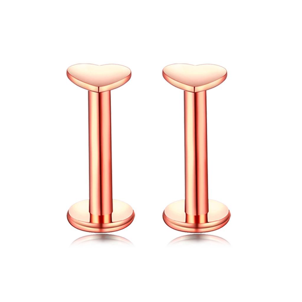 Pack of 6 16G Crystal CZ Lip Ring Internally Threaded Labret Tragus Nail Piercing Jewelry Bar Length 8 Mm