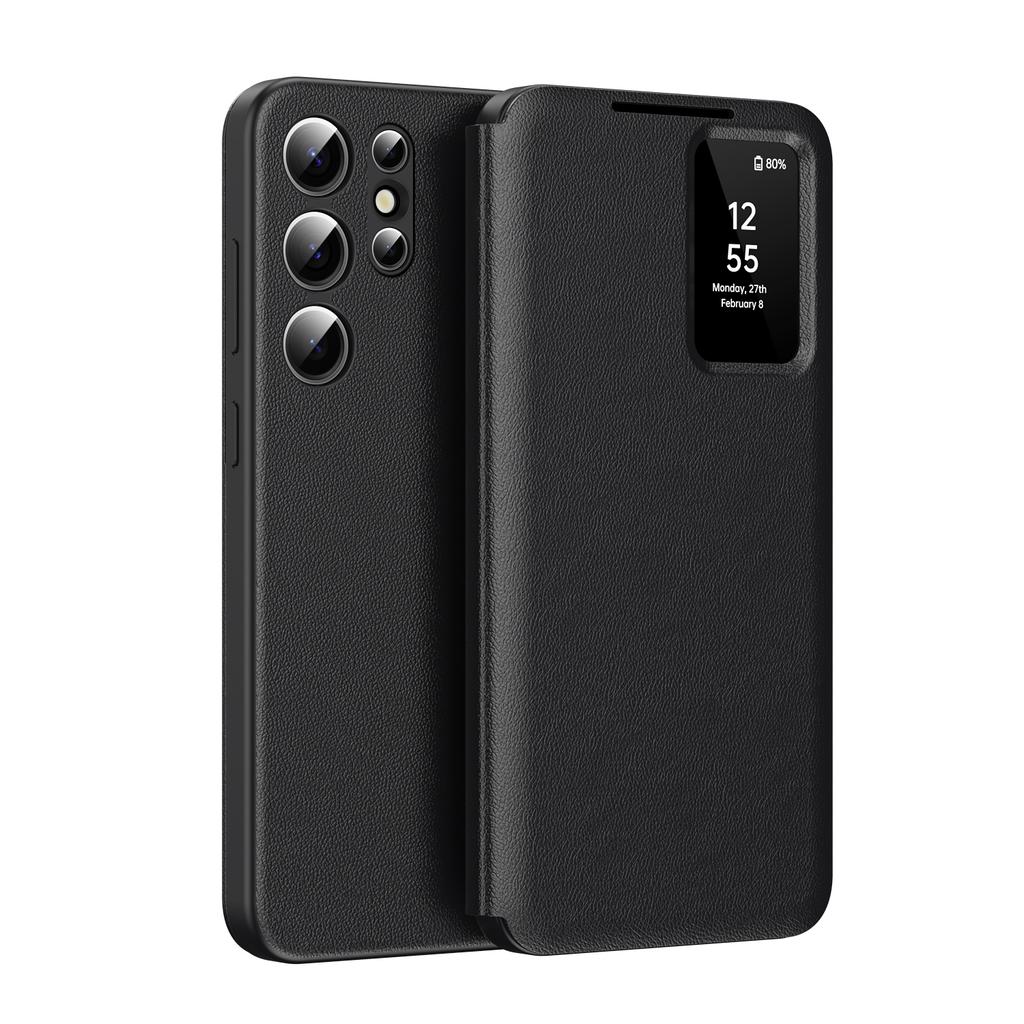 Samrt View Window Flip Wallet Card Slot Phone Case For Samsung Galaxy S26 Ultra S25 Edge S24 S23 FE S22 Plus A56 A55 A36 A17 A16