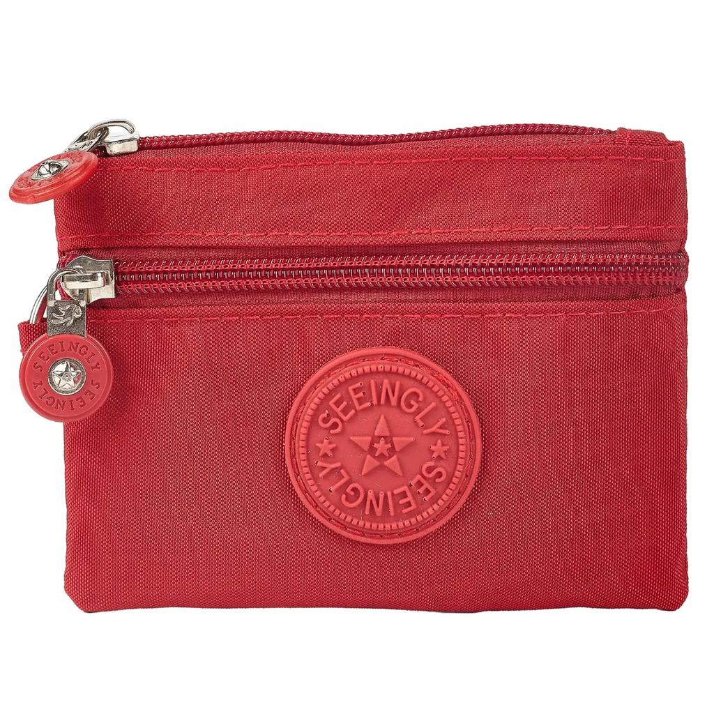 Nylon Solid Color Long Short Bank ID Credit Card Wallet Coin Keys Bags Purse Earphone Storage Bag Purse Pouch Double Zipper
