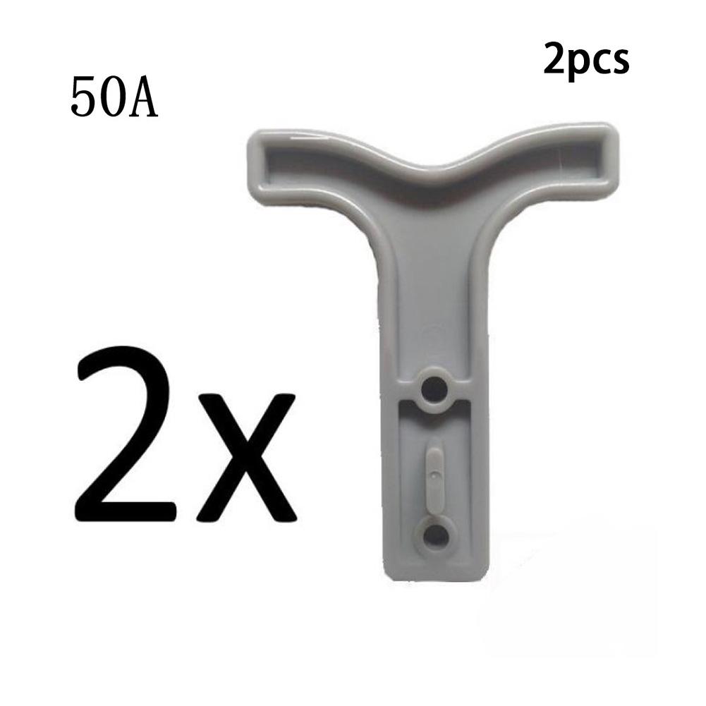 

2 Pcs 50 Amp Forklift Battery Connector T Bar Handle Battery Power Connector For Electrical Equipment Tool Accessory