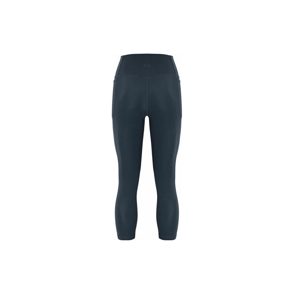 Under Armour Solid Color Casual Breathable Mid-Waist Cropped Sports Pants Women Bottoms Charcoal-Grey 1382536-044