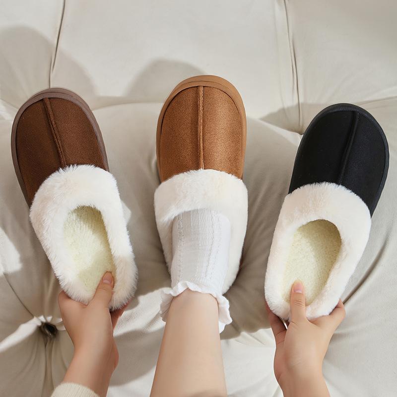 Fashion 2026 Platform Fluffy Slippers Women/men House Flats Fashion Plush Winter Shoes Ladies Home Elegant Casual Footwear Large Size
