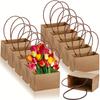 Kraft Paper Folding Tote Bag-shaped Waterproof Teacher's Day Basket, Flower Box, Flower Art Arrangement, Gift Flower Bag