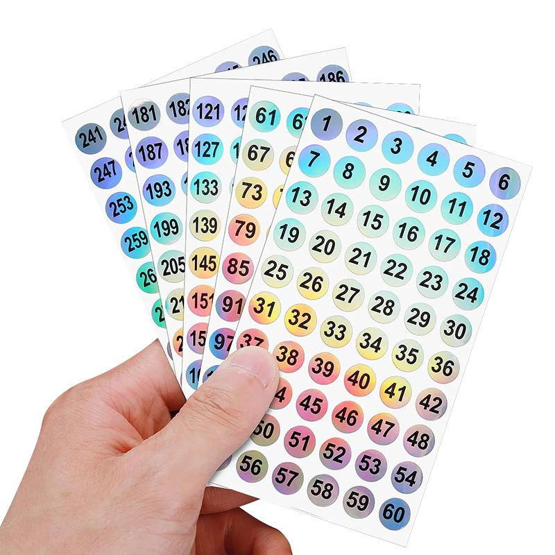 10Pcs Waterproof Nail Polish Number Label Stickers Easy To Read Marking Tool for Beginner DIY Nail Art Color Classification
