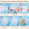 24 Pieces Angel Keychains Favor Baptism Party Favors Baptism Boxes White Organza Bags With Tags