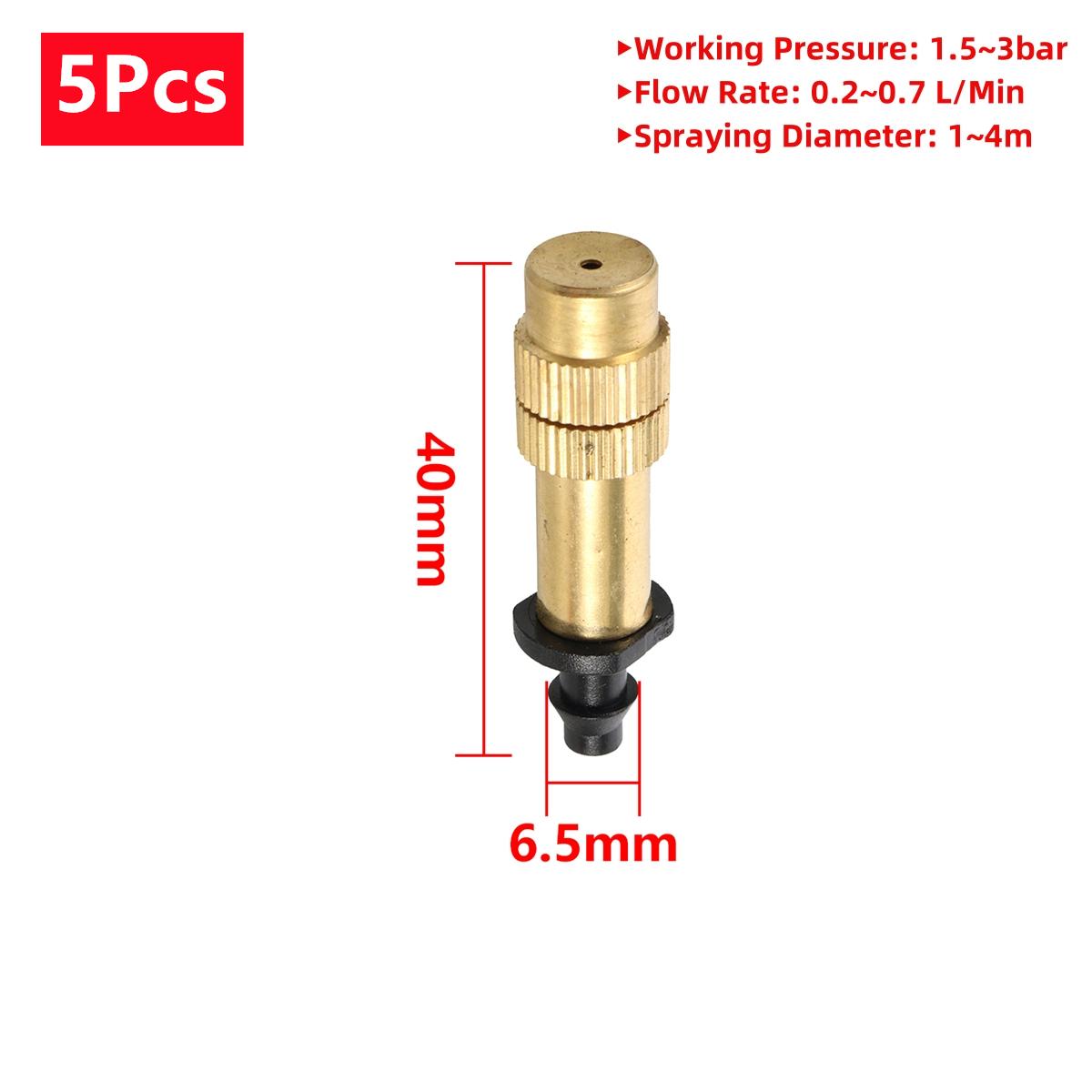 

Brass Atomization Mist Nozzle 4/7mm 6mm 8mm Interface Barb Spray Head Garden Greenhouse Irrigation Cooling Humidifying Sprinkler