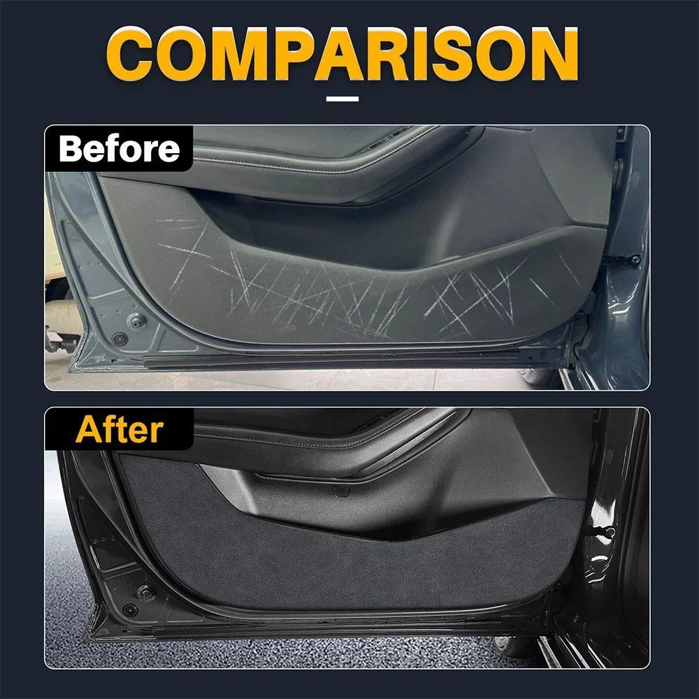 Für Mazda 3 Axela 2019 2020 2021 2022 2023 2024 2025 LHD RHD Auto Anti-Kick-Pad Wildleder Leder Carbon-Pad Zubehör Türschutz