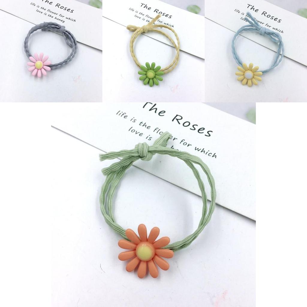 Trendy Ins Women Daisy Flower Hair Rope Headband With Comfortable High-elastic Rubber Band