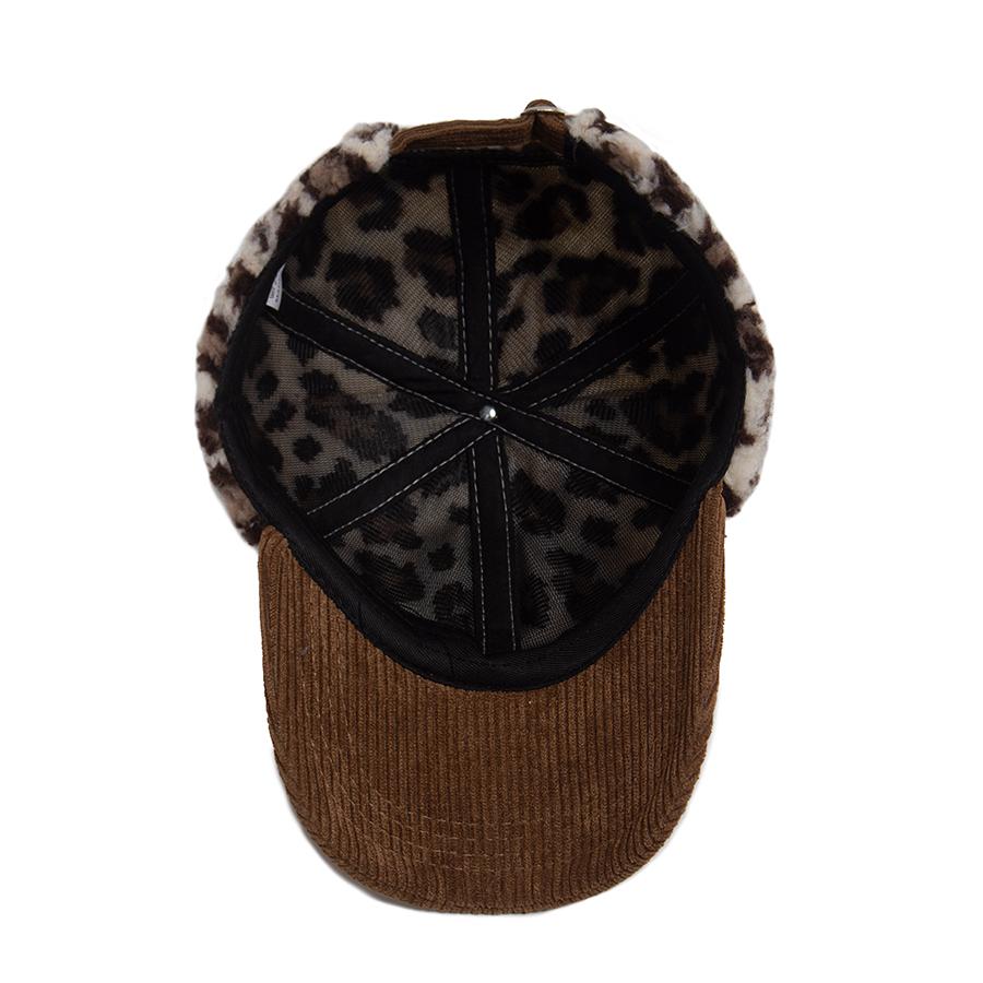 Corduroy Leopard Baseball Cap Women Winter Warm Snapback Casual Autumn Vintage Hat Fashion Men Female Caps Girls Adjustable