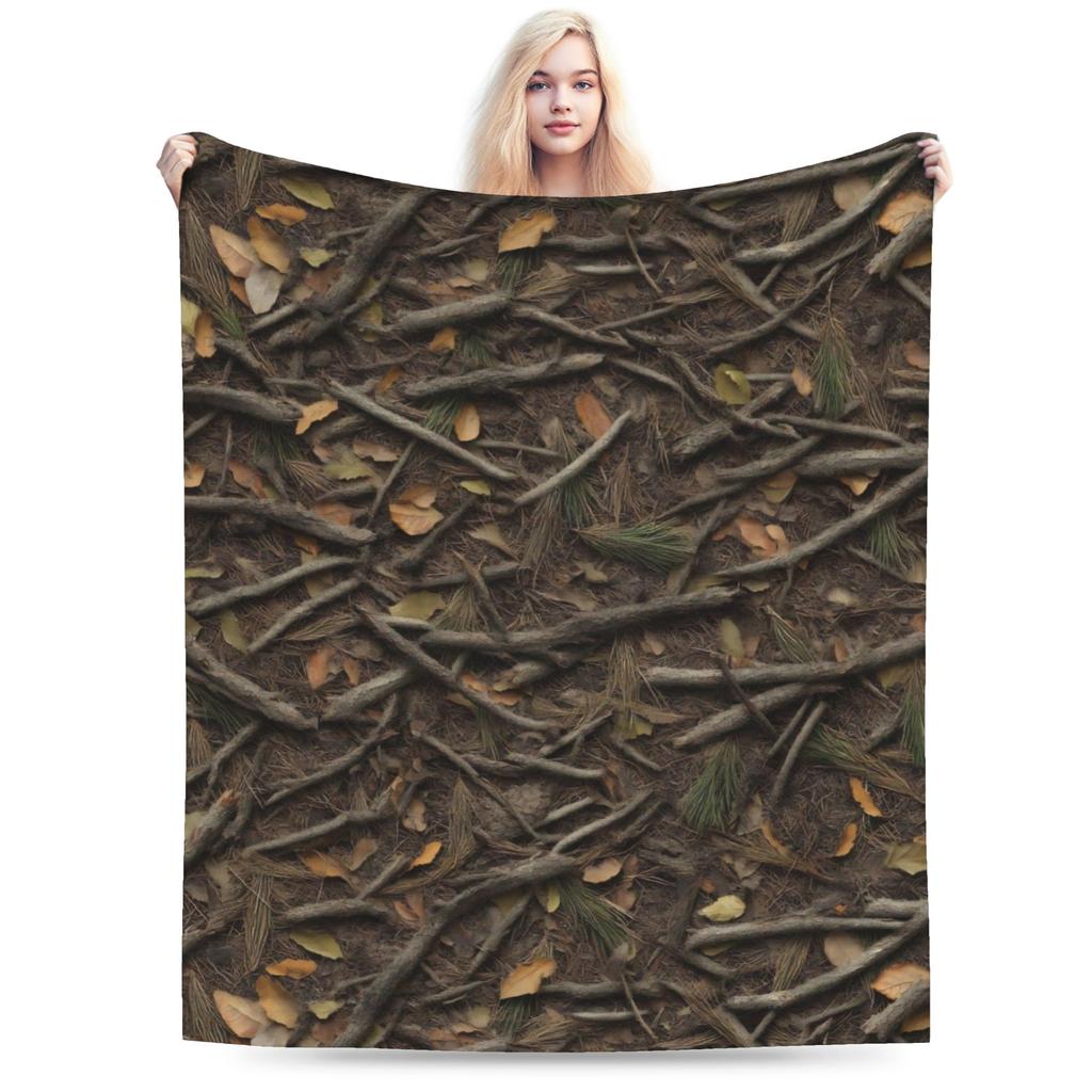 Green And Brown Camo Super Soft Blankets Kids Adult Plush Throw Blanket Fashion Bedroom Flannel Bedspread Sofa Bed Cover