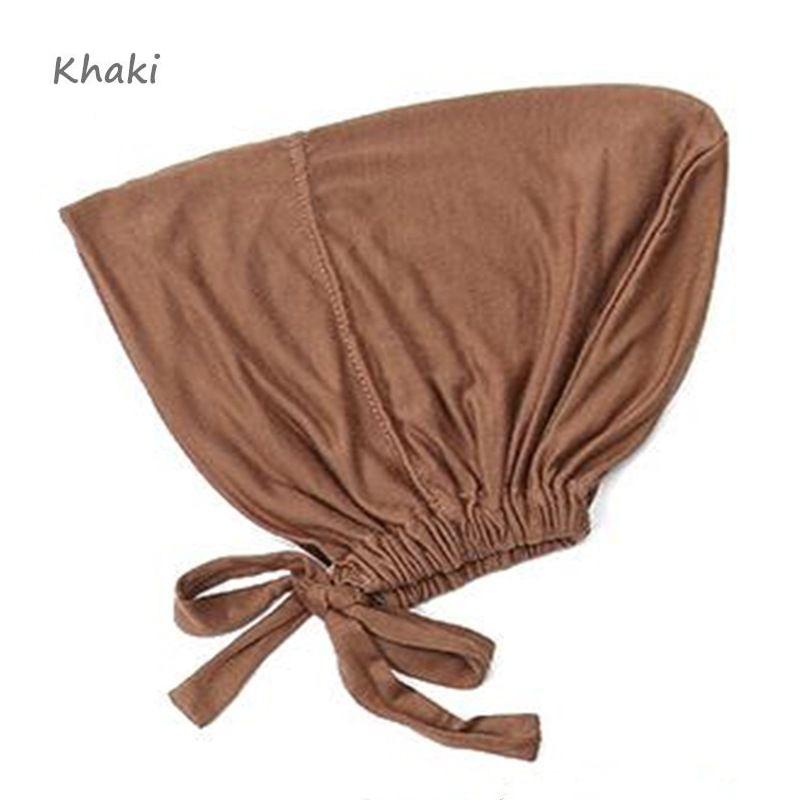 Unter-Schal Hijab Kappe Damen Stretch Unterkappen Einfarbig Hijab Unter-Schal Frau Hijab Kappe Unisex Hijab Hüte Turbane für Damen